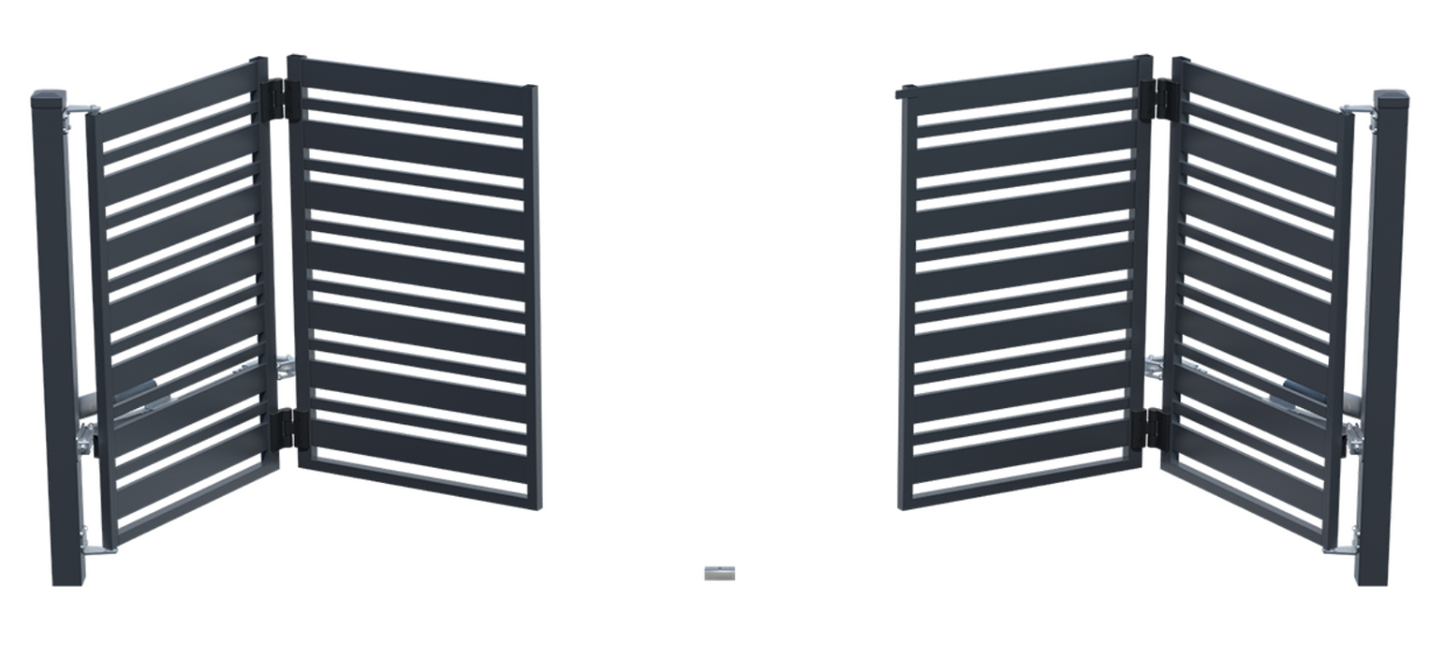 Falttore - Falttor Juga Doppeltor 150x415 cm aus Metall, ideal für Einfahrten.