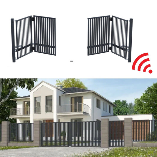 Falttore - Falttor Agat Doppeltor 150x415 cm aus Metall für Einfahrten.