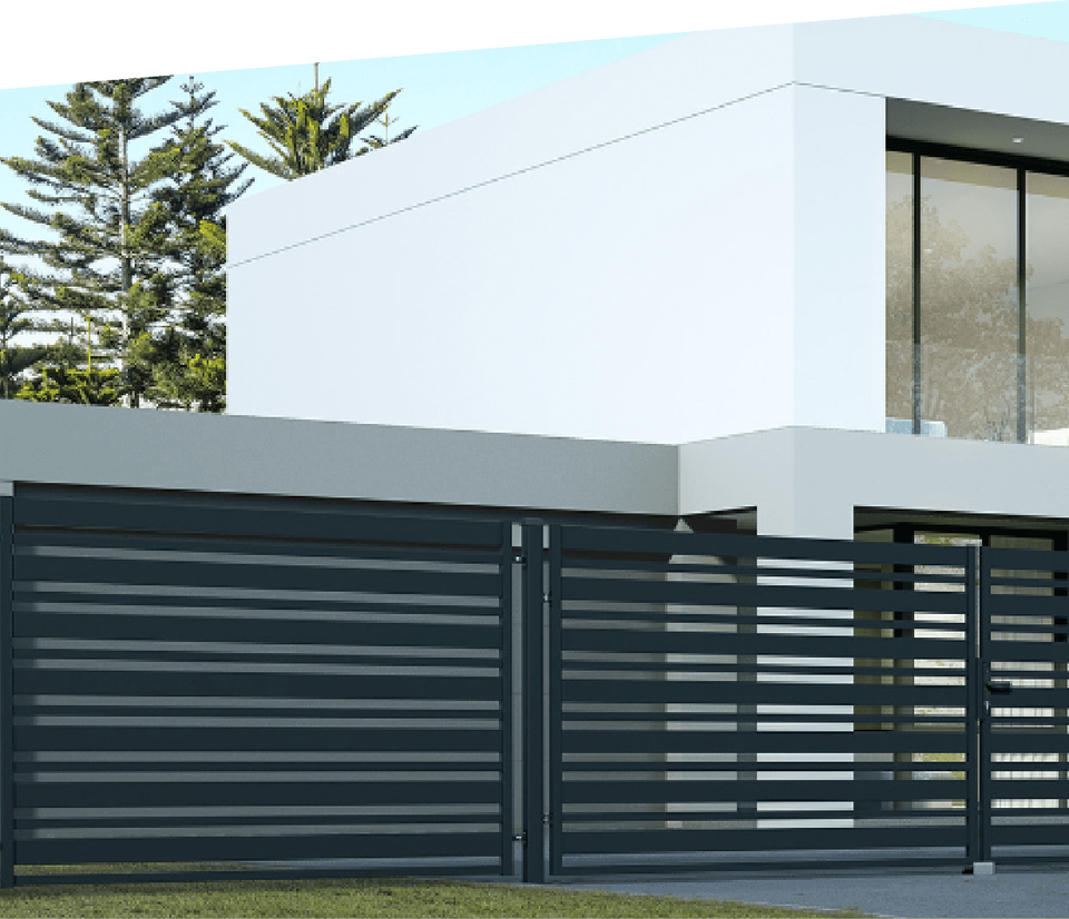Falttore - Falttor Juga Doppeltor 150x415 cm aus Metall, ideal für Einfahrten.
