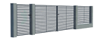 Folttore - Falttor Arizona Doppeltor 150x415 cm aus Metall für Einfahrten.