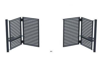 Falttore - Falttor Arizona Doppeltor 150x415 cm aus Metall für Einfahrten.